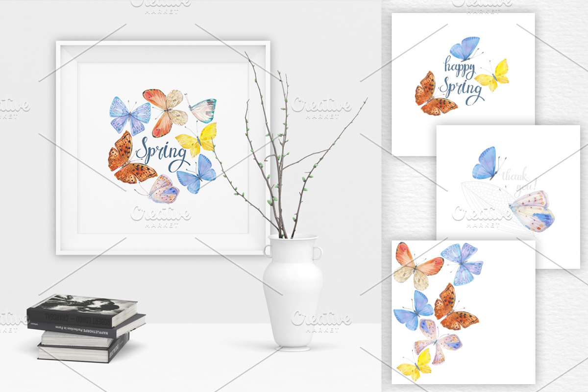 Butterflies. Watercolor collection., an Animal Illustration by maritime_m (Photo 4 of 4)