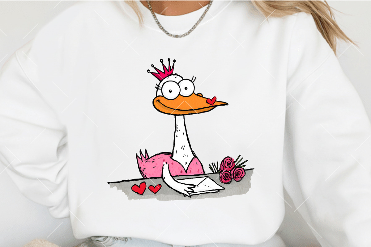 Valentine Goose Clipart, an Illustration by OK Design (Photo 5 of 6)