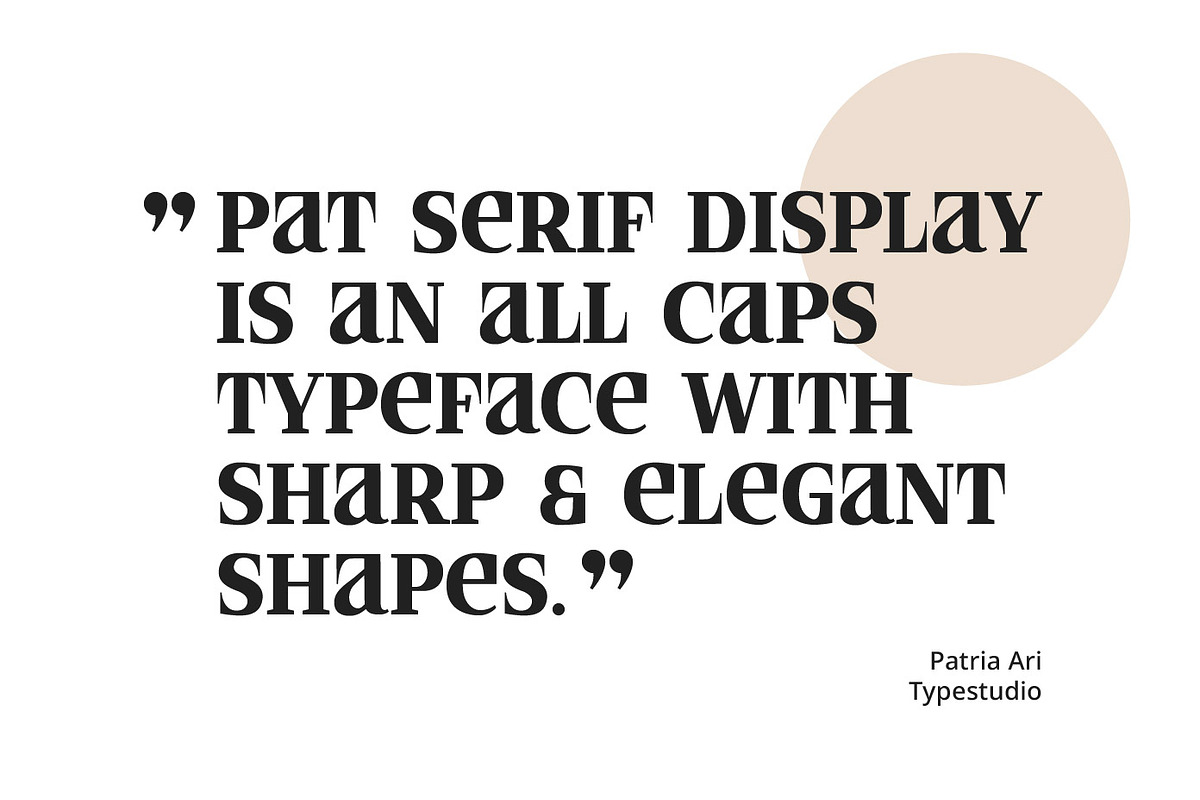 PAT Serif Display, a Serif Font by Patria Ari (P4tcreativa) (Photo 2 of 5)