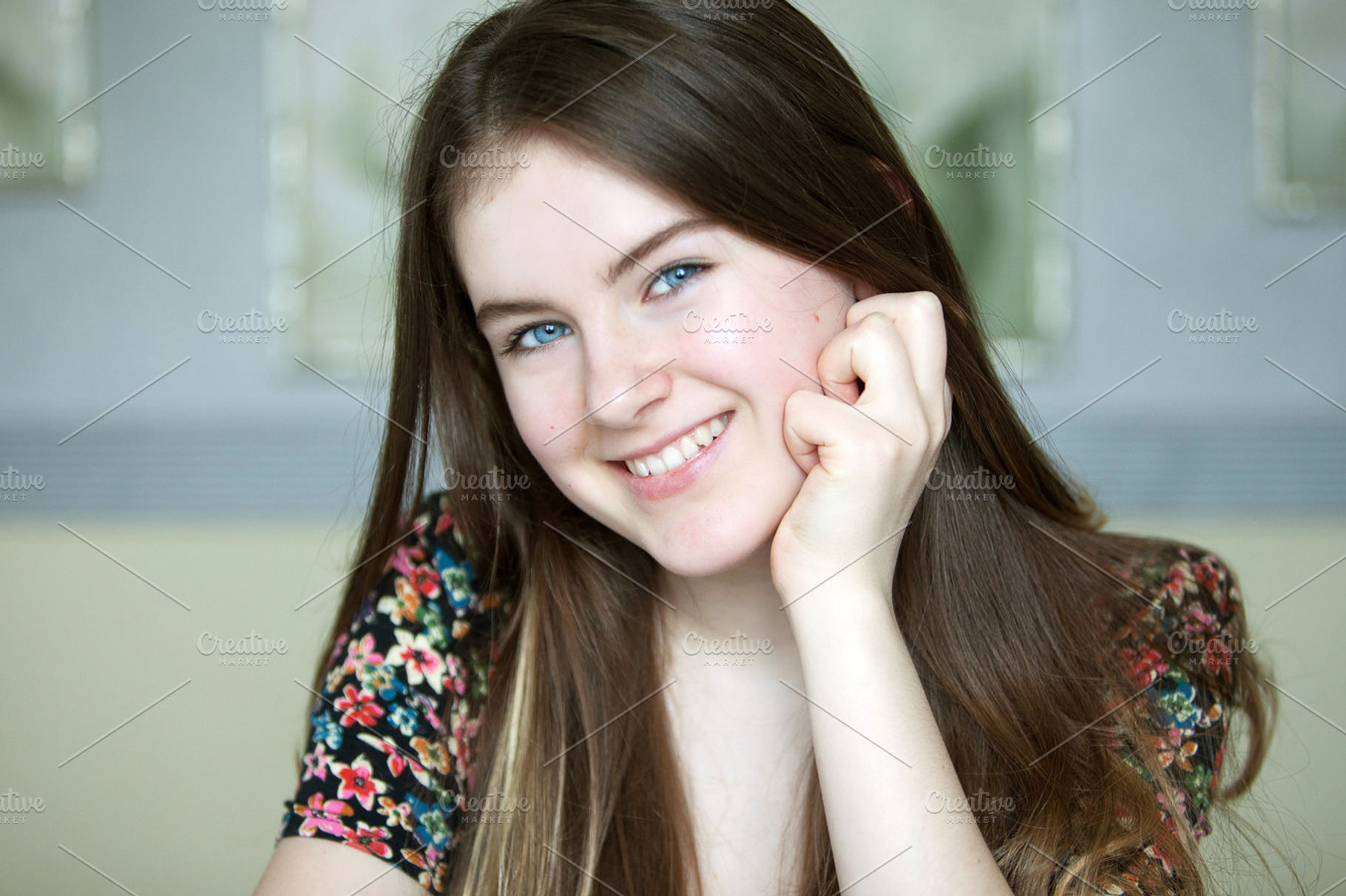 Beautiful young girl smiling, a Person Photo by AlinLyre