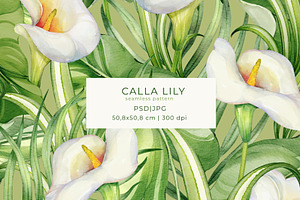 Calla Lily Seamless Pattern