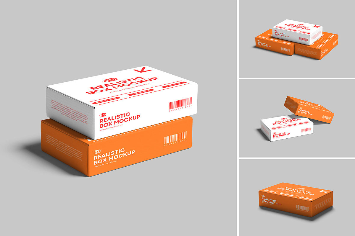 High Quality Box Mockup, a Packaging Mockup by AndikaGraphic (Photo 1 of 5)