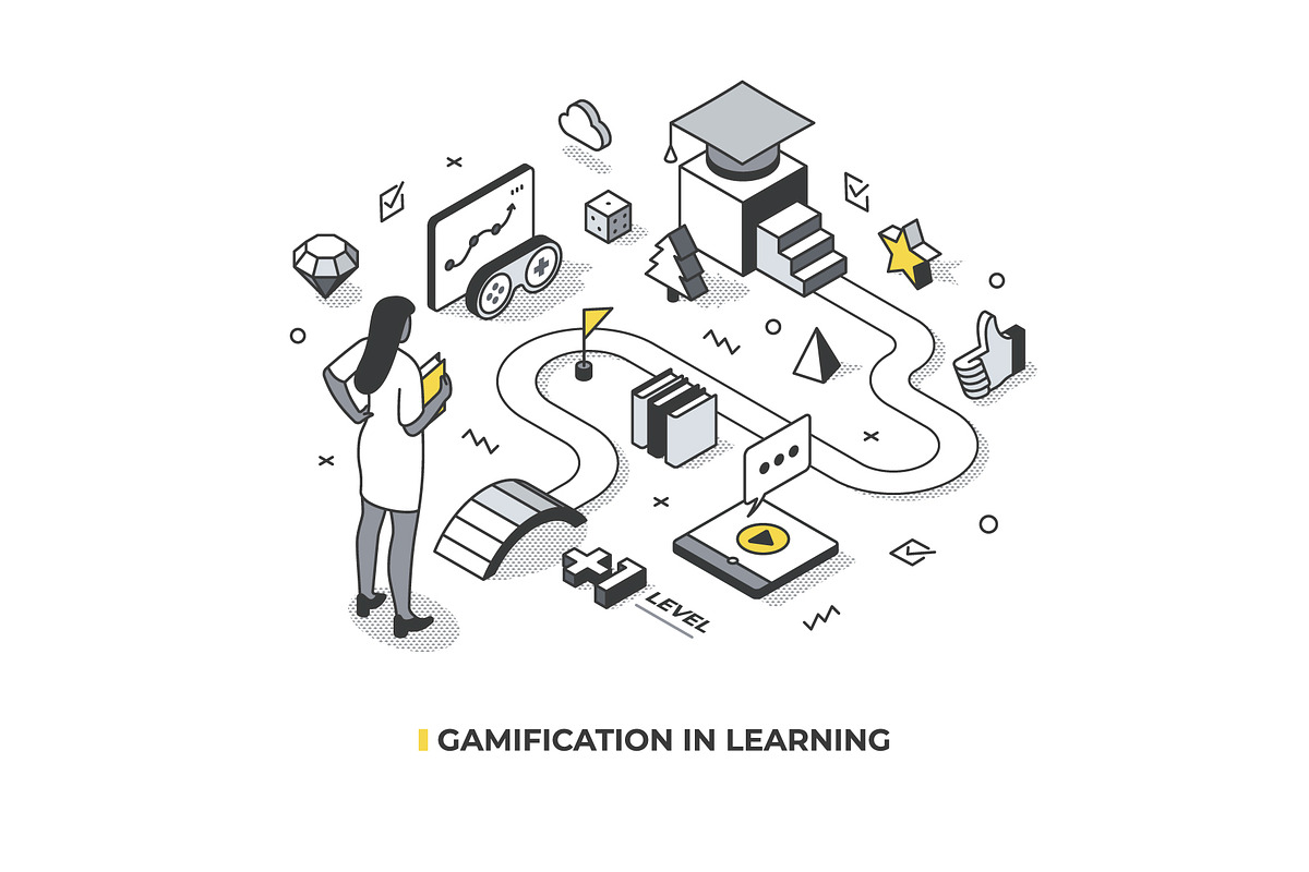 Isometric Lined Illustrations Set, an Education Illustration by Rassko (Photo 13 of 13)