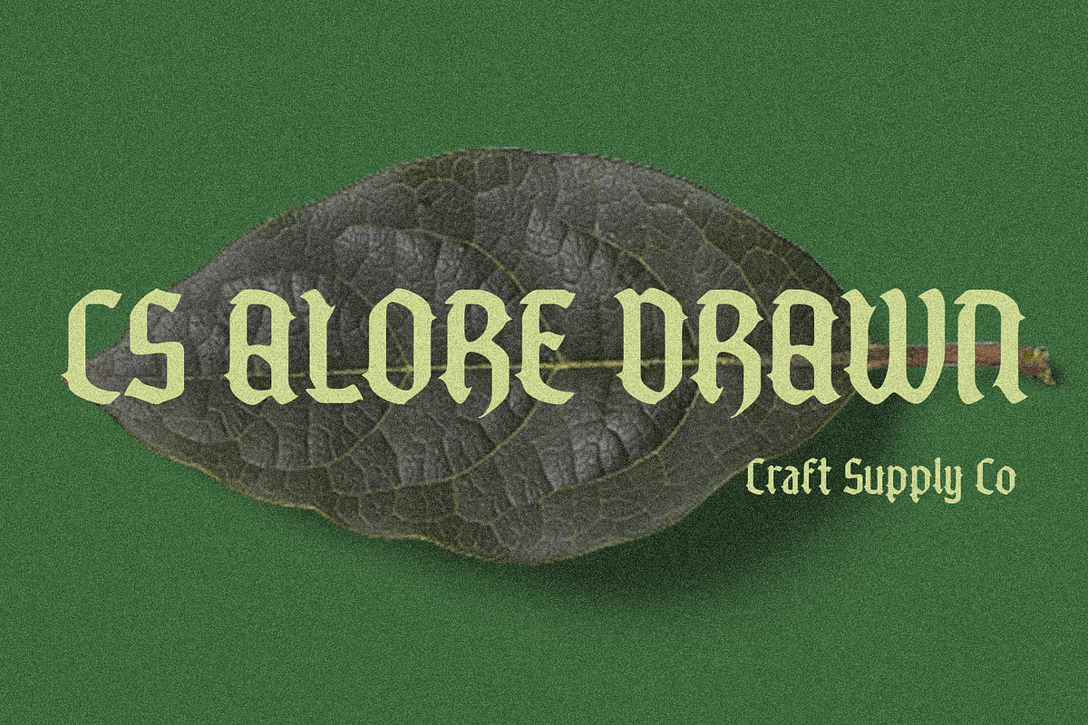 CS Alore Drawn, a Blackletter Font by Craft Supply Co. (Photo 1 of 8)