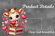 Valentine Cute Giraffe Clipart, a Seasonal Illustration by Craft Nest (Thumbnail 3 of 5)