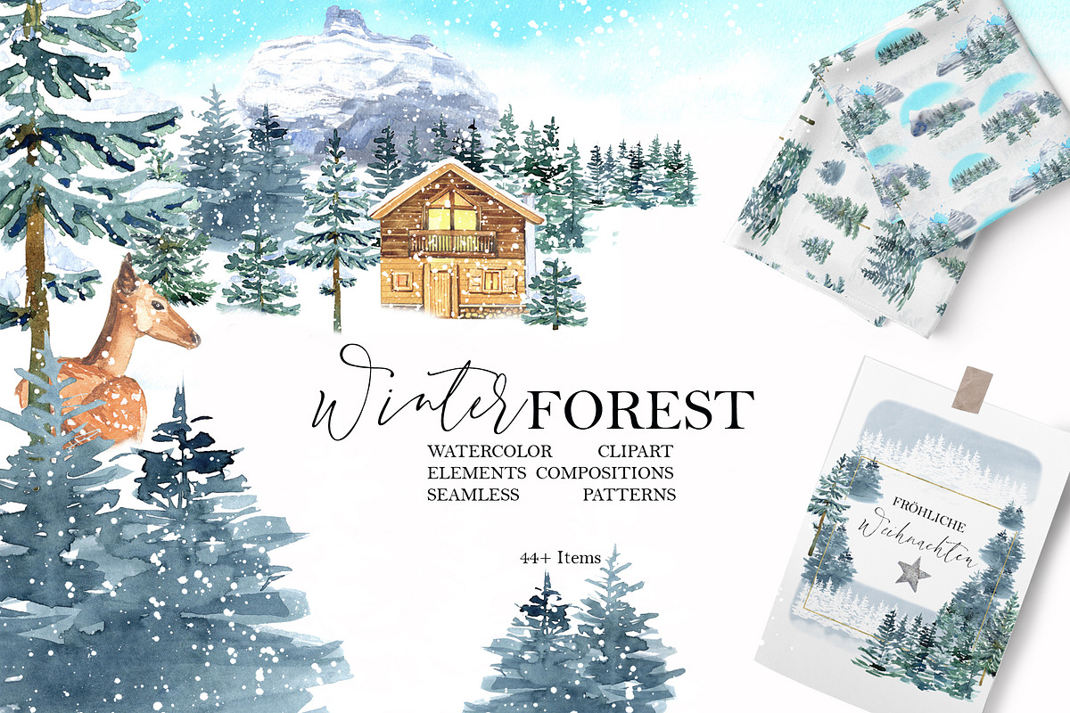 Winter Forest, an Animal Illustration by JennyColorArt (Photo 1 of 6)