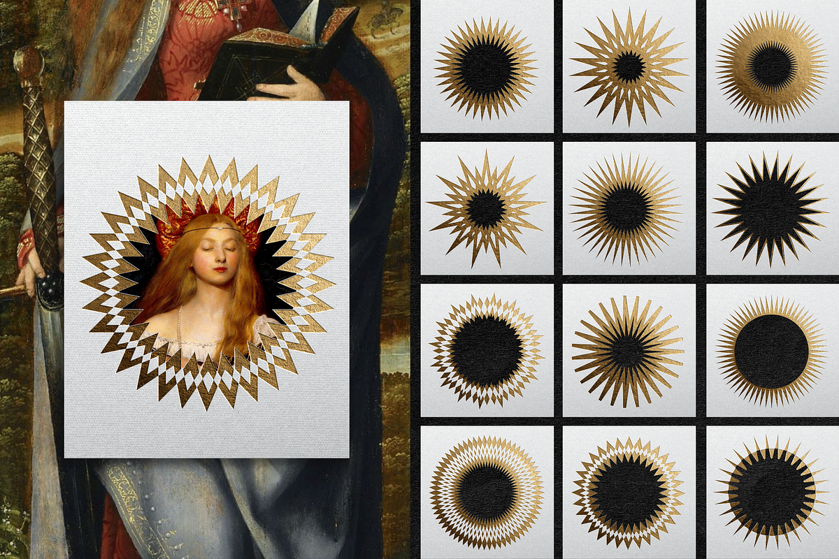 Celestial Gold Foil Papers & Frames, a Social Media Template by The Flossy Finch (Photo 8 of 20)