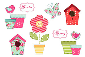 Cute Spring Patch Elements