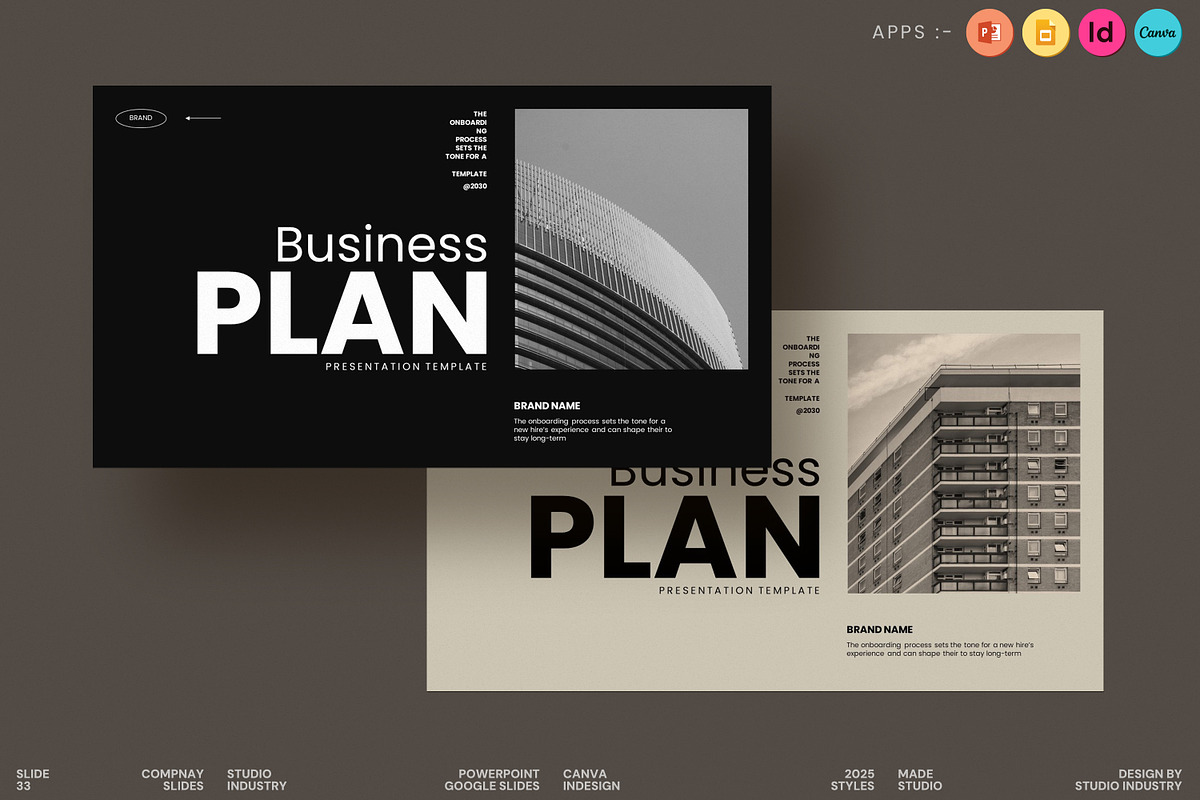 Business Plan Powerpoint Template, a Presentation Template by Studio Industry (Photo 2 of 9)