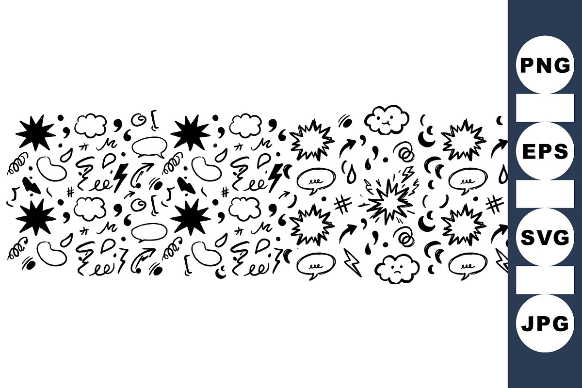 Hand Drawn Doodle Clipart Set, an Illustration by designvectx (Photo 2 of 3)
