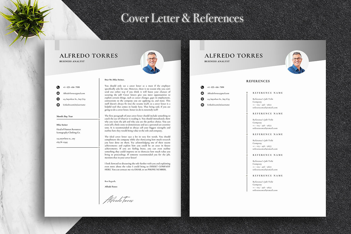 Sleek and Modern CV Template | Canva, a Resume Template by Lux Resume (Photo 4 of 9)