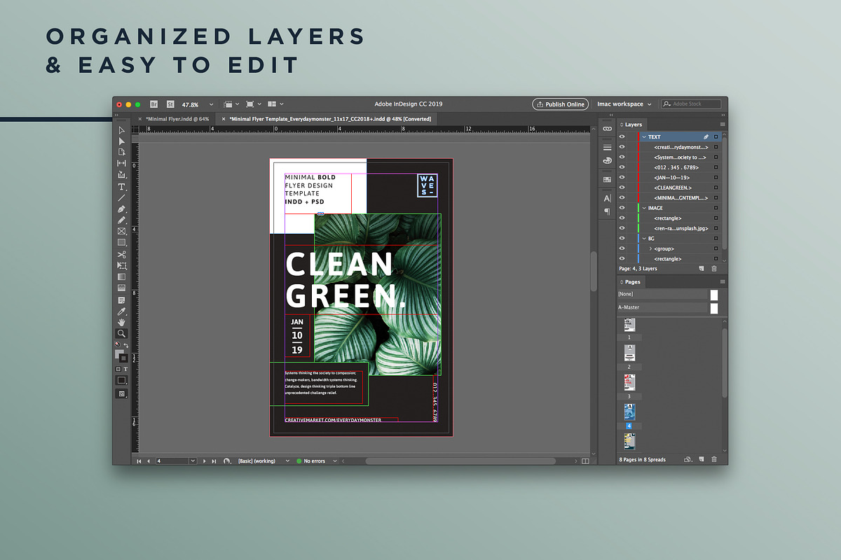 Super Modern Event Flyer PSD AI INDD, a Flyer Template by Everyday Monster Creative (Photo 4 of 5)