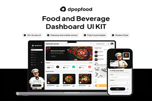 dpopfood Food and Beverage Dashboard, an UI Kit Template by Lumina_ui_ux202