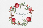 Watercolor winter clipart with fruit, a Decorative Illustration by RushkinaAntonina (Thumbnail 9 of 9)
