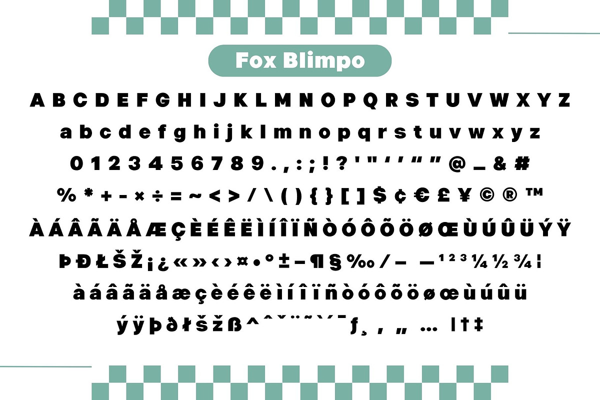 Fox Blimpo : 4 Font Styles, a Symbol Font by Fox7 By Rattana (Photo 9 of 13)