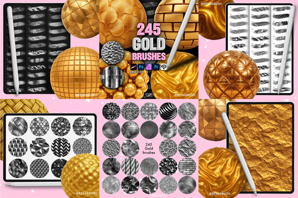 Procreate BUNDLE Texture brushes, a Brush Add-On by Revabrush (Photo 6 of 7)