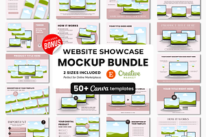 Website Canva Mockup Templates