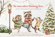 The Christmas town, an Animal Illustration by Mimomy (Thumbnail 2 of 14)