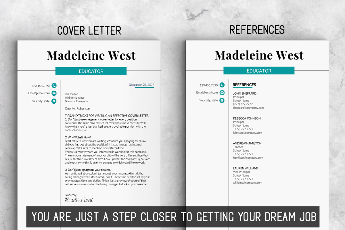 Educator RESUME Template Teacher CV, a Resume Template by LevelUpResume (Photo 5 of 5)