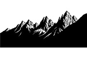 Mountain Landscape Silhouette, a Decorative Illustration by Designer_Momina (Thumbnail 5 of 19)