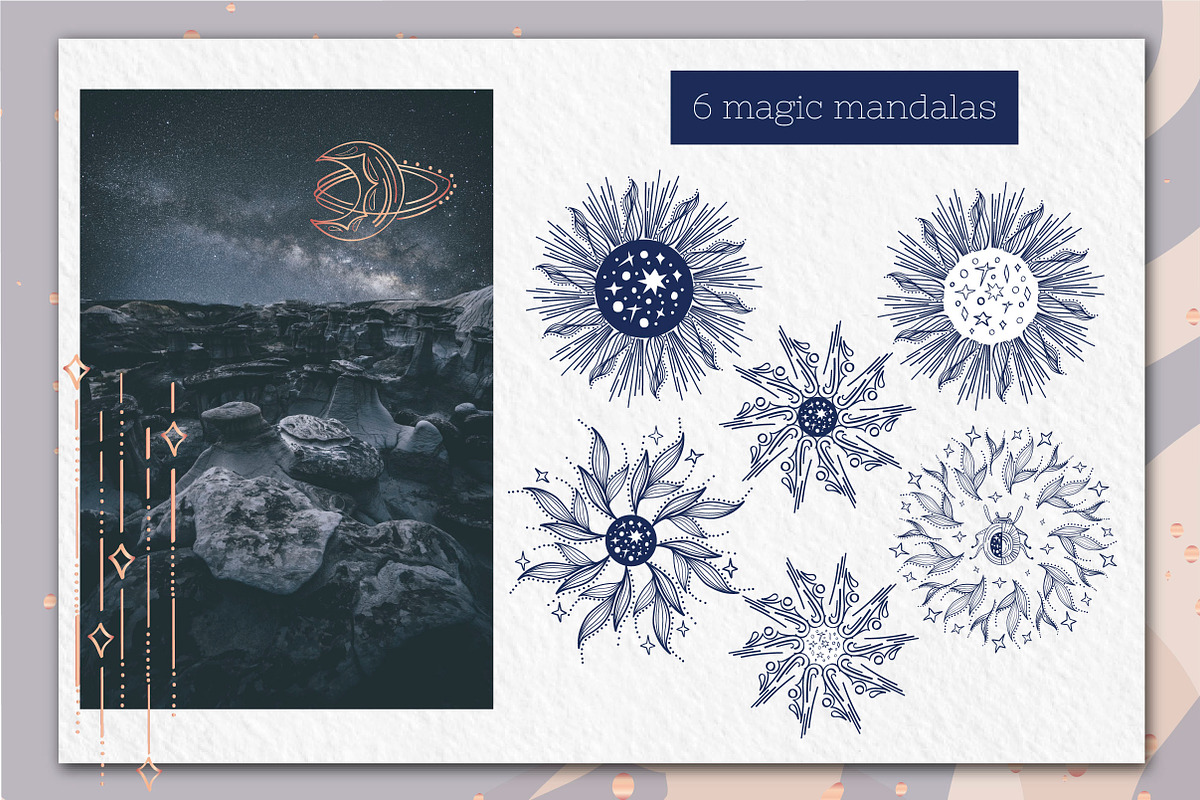 Abstract magic line art Collection, a Decorative Illustration by Tatyana_Zenartist (Photo 5 of 14)