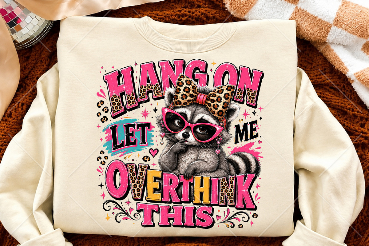 Funny Raccoon PNG, Overthinking, a Seasonal Illustration by Canvas Craft (Photo 4 of 6)