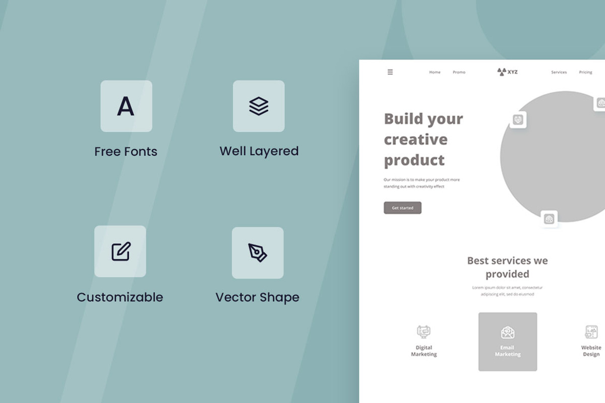Creative Agency Wireframe Website, a Wireframe Template by INSPR STD (Photo 2 of 6)