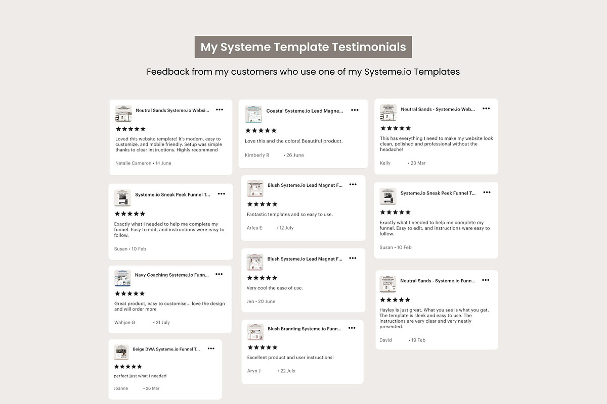 Systeme.io Neutral Sands Link in Bio, a Landing Page Template by Hayley's Digital Hub (Photo 8 of 10)