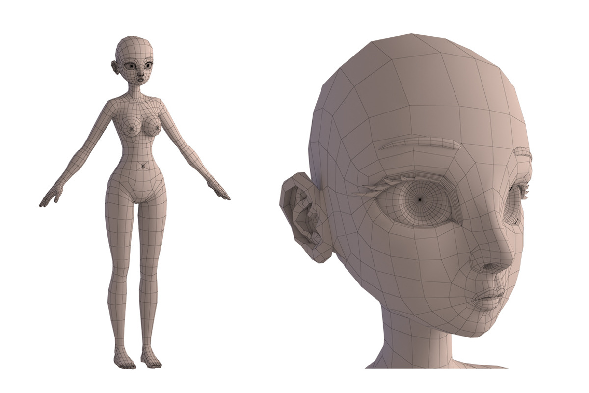 3D Stylized Girl_SG2FC, a Characters & Person 3D Model by LomellRueca (Photo 4 of 11)