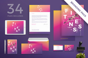 Branding Pack Fitness Training Gym