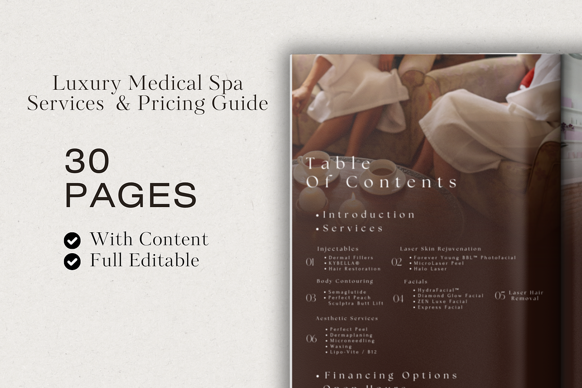 Medical spa Services & Pricing Guide preview 2