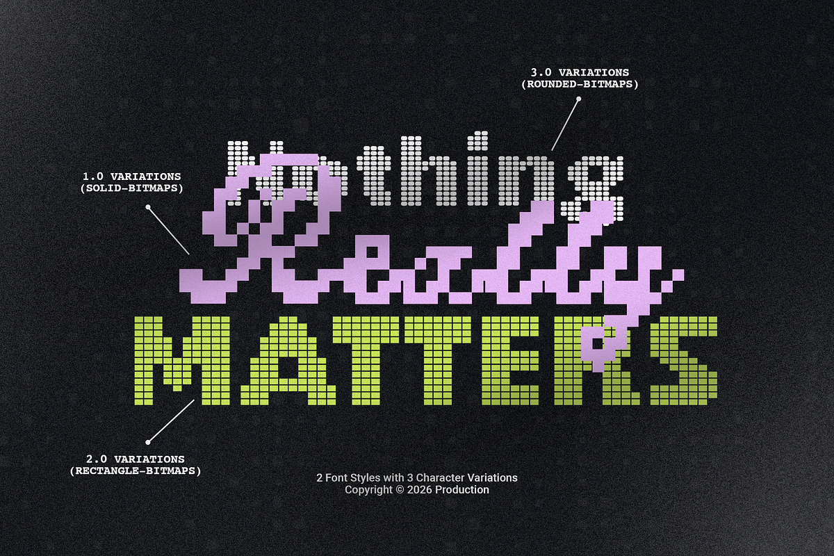 Digital Match - Pixel Font Duo, a Sans Serif Font by Bale Type (Photo 5 of 9)