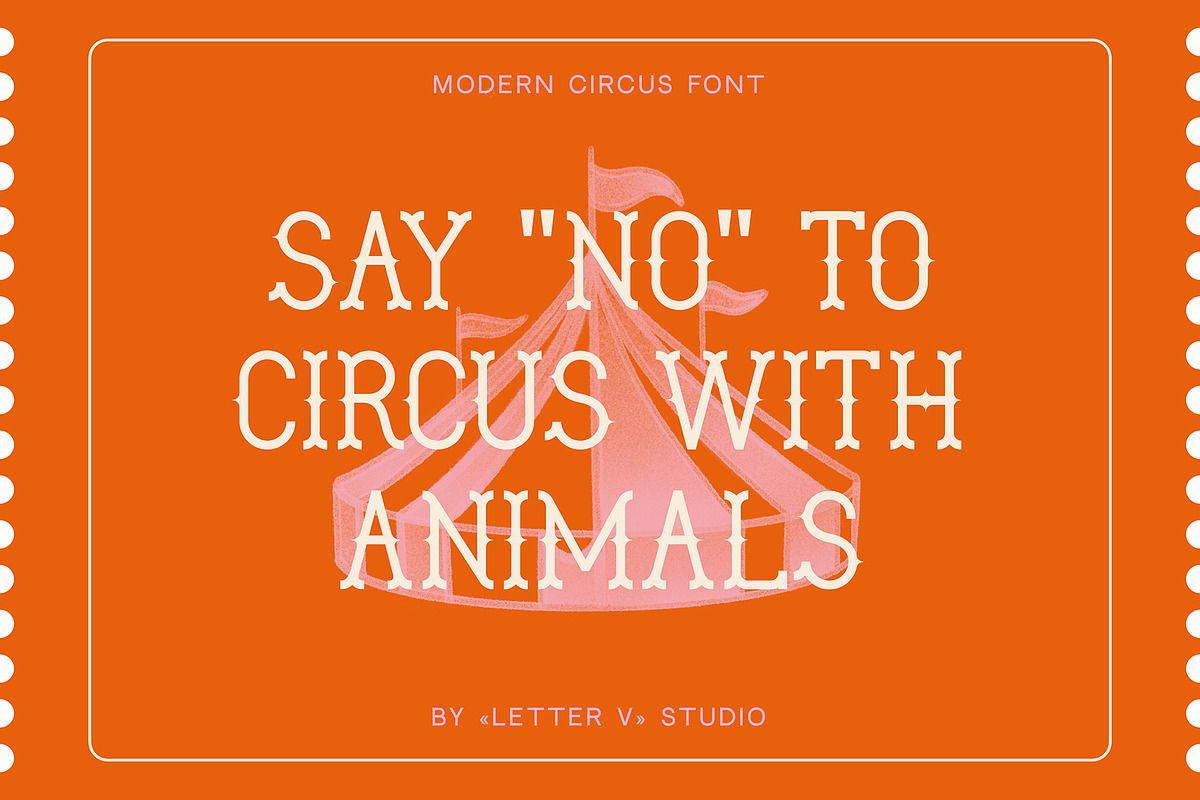 MODERN CIRCUS - vintage display font, a Serif Font by LETTER V studio (Photo 7 of 7)