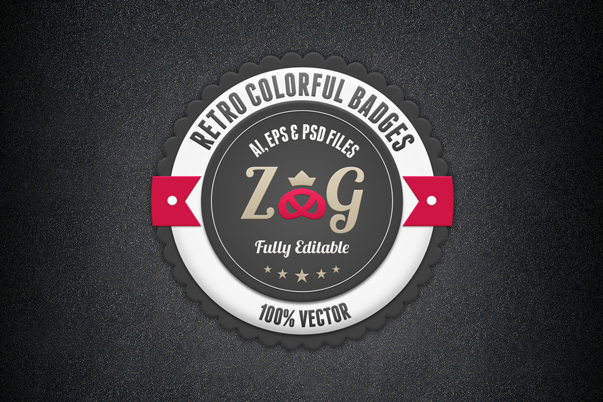 Retro Colorful Badges, a Branding & Logo Template by Graphicdome (Photo 1 of 4)