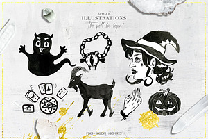 Halloween Black Magic Cliparts