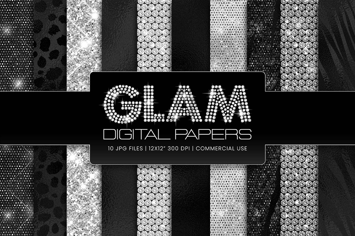 Glam Digital Papers Design Textures, a Texture Graphic by Makina Designs (Photo 1 of 2)