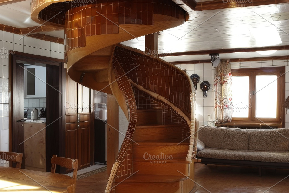 69 Spiral wooden staircases, an Architecture Photo by Handmadefont (Photo 51 of 73)