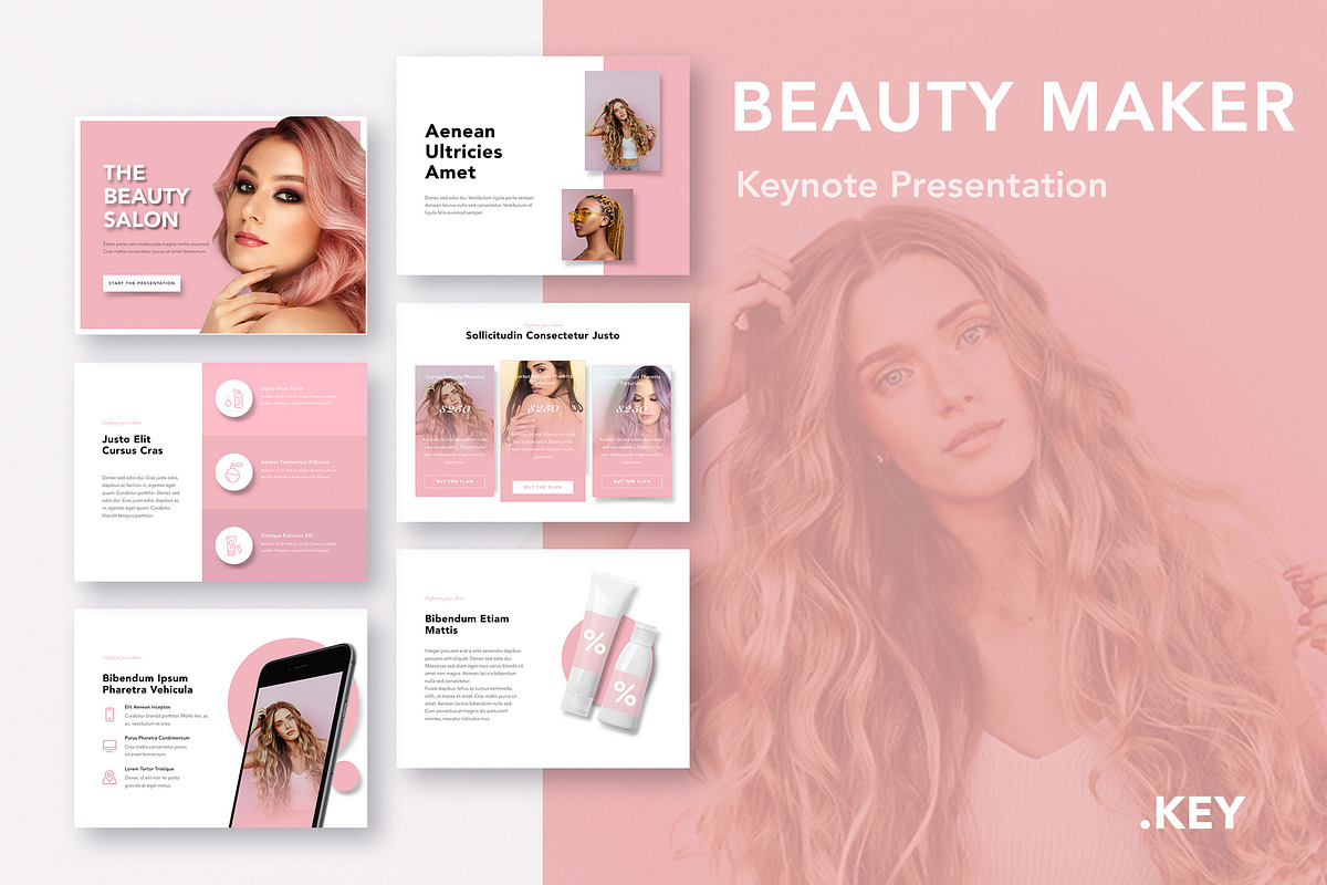 Beauty Maker Keynote Template, a Presentation Template by Jumsoft (Photo 1 of 18)