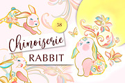 Chinoiserie Rabbit, an Animal Illustration by Rachel Art Studio (Thumbnail 1 of 8)