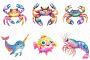 Ocean Clipart Bundle, an Illustration by Watercolor design (Thumbnail 4 of 12)