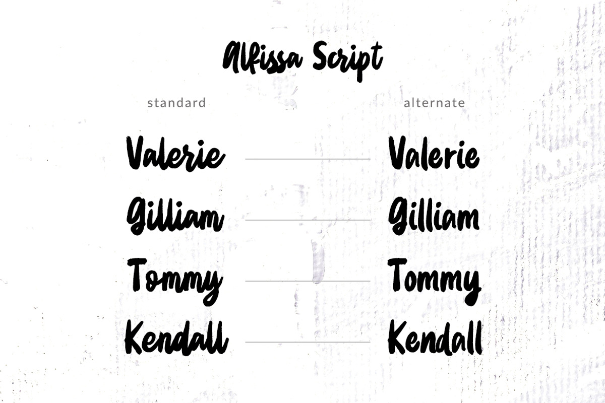 Alfissa - Brush Font, a Script Font by Weape Studio (Photo 5 of 8)