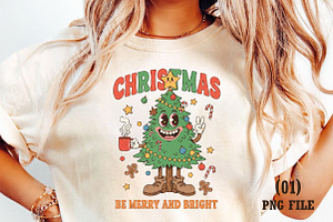 Be Merry and Bright Christmas, Santa, an Illustration by DreamArtGraphic