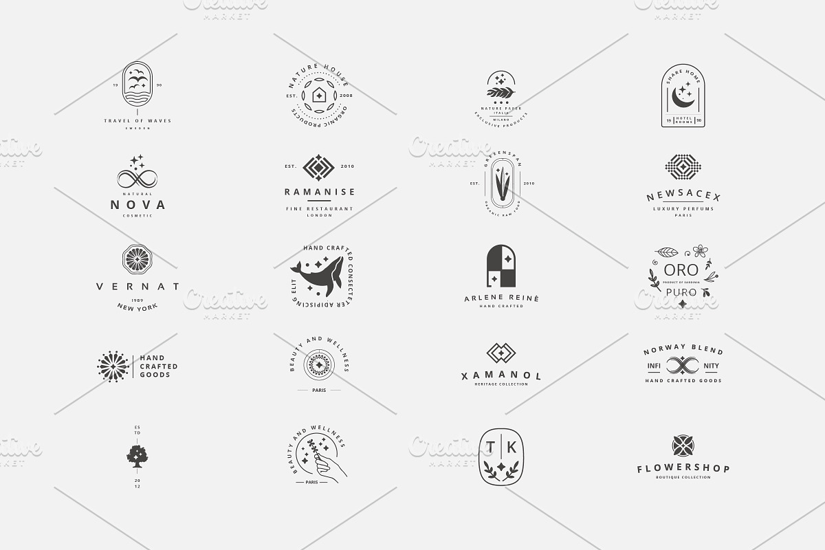 20 Minimalist Branding Logo Kit, a Branding & Logo Template by Design_Planet (Photo 3 of 14)