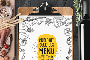 FREE! Trifold Food Menu Brochure