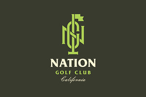 Letter CN Golf Flag Logo, a Branding & Logo Template by Buqancreative