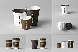 Paper Cups Mock-up, a Cups & Container Mockup by Yogurt86