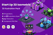 3D Start Up Isometric Pack, a 3D by novia99design (Thumbnail 1 of 6)