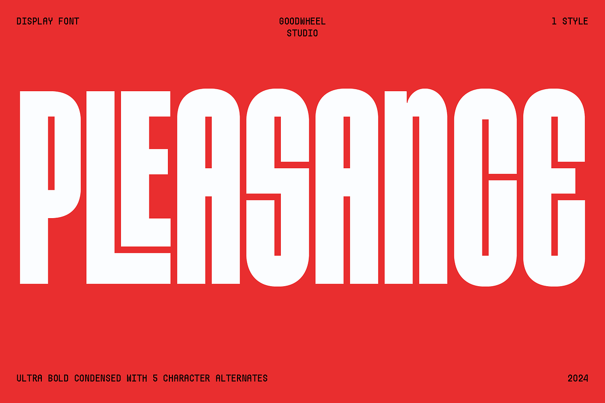 GW Pleasance, a Sans Serif Font by Goodwheel Studio (Photo 1 of 12)