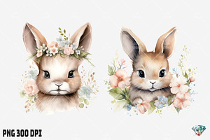 Boho Baby Bunny Flowers