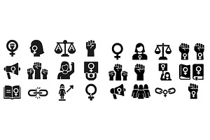 Icons representing gender equality, an Illustration by ZinetroN